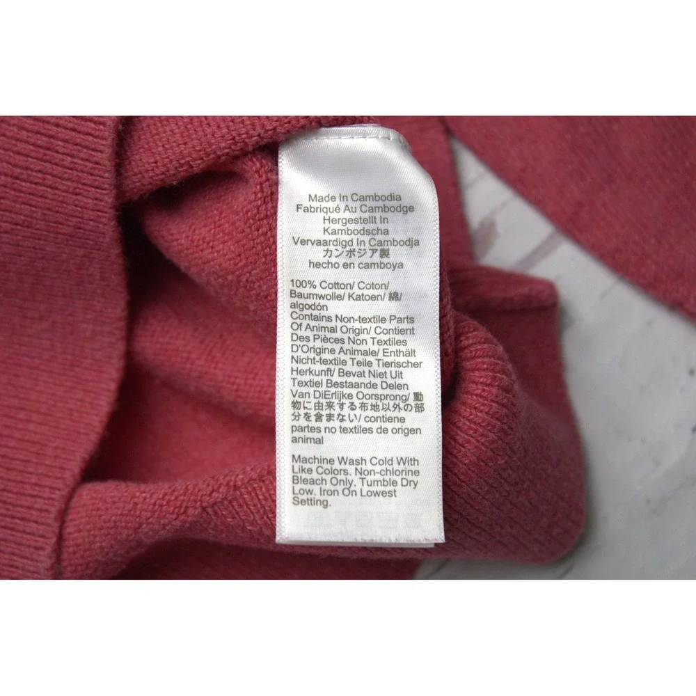 J.Crew Mens 100% Cotton Quarter Zip Sweater Red Small Preppy